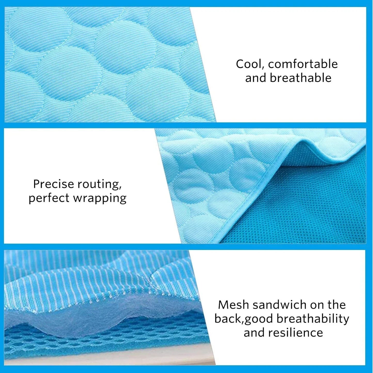 Dog Cooling Mat Large Cooling Pad Summer Pet Bed for Dogs Cats Kennel Pad Breathable Pet Self Cooling Blanket Crate Sleep Mat