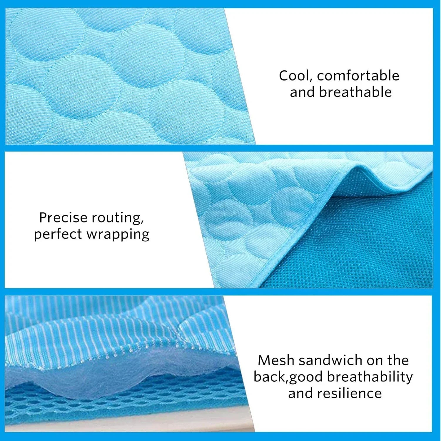 Dog Cooling Mat Large Cooling Pad Summer Pet Bed for Dogs Cats Kennel Pad Breathable Pet Self Cooling Blanket Crate Sleep Mat